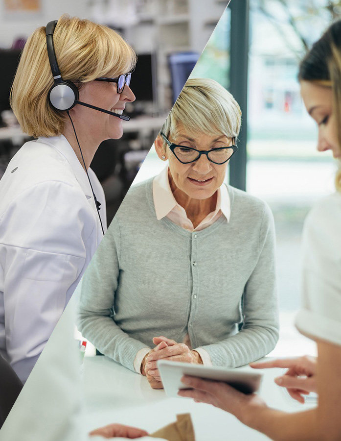 Des employé·es de bureau collaborent sur des tâches administratives