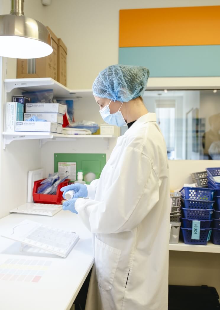 working woman in a lab